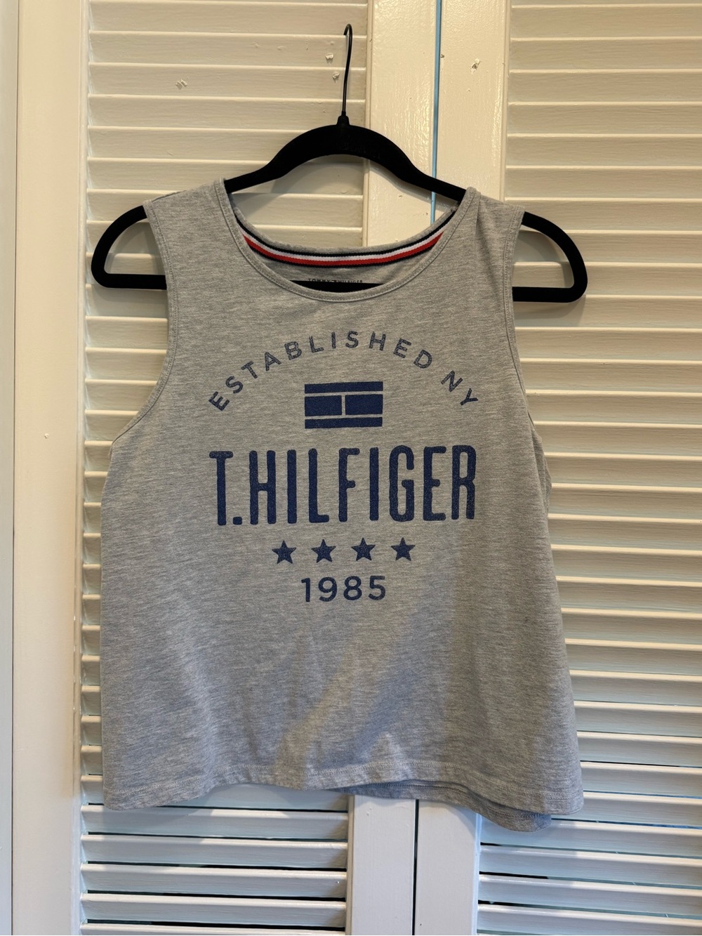 Tommy Hilfiger Gray Tank with Navy Logo